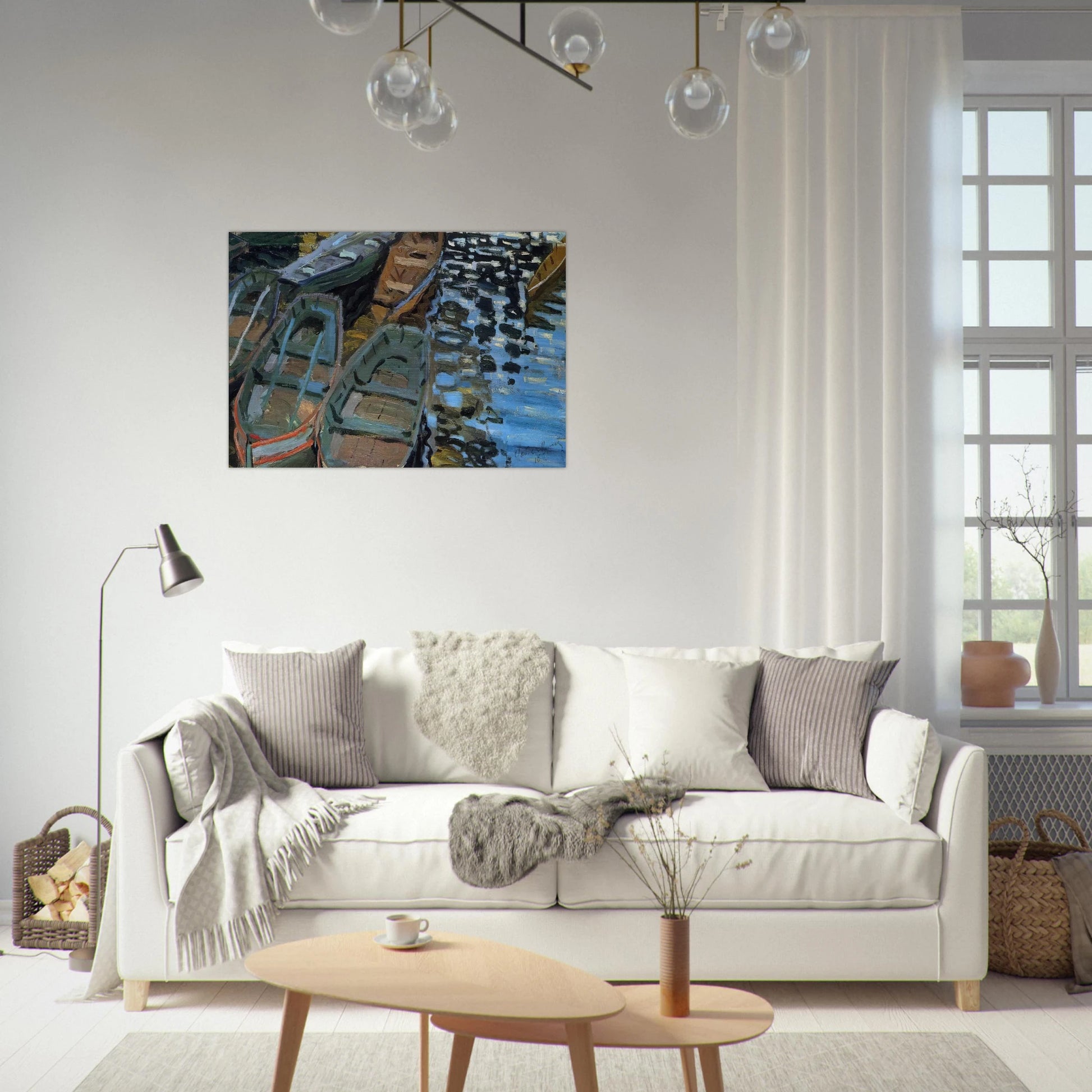 Bathers at La Grenouillere - claude monet Brushed Aluminum Print - 70x100 cm / 28x40 inches | claude monet Aluminum Print | claude monet Prints