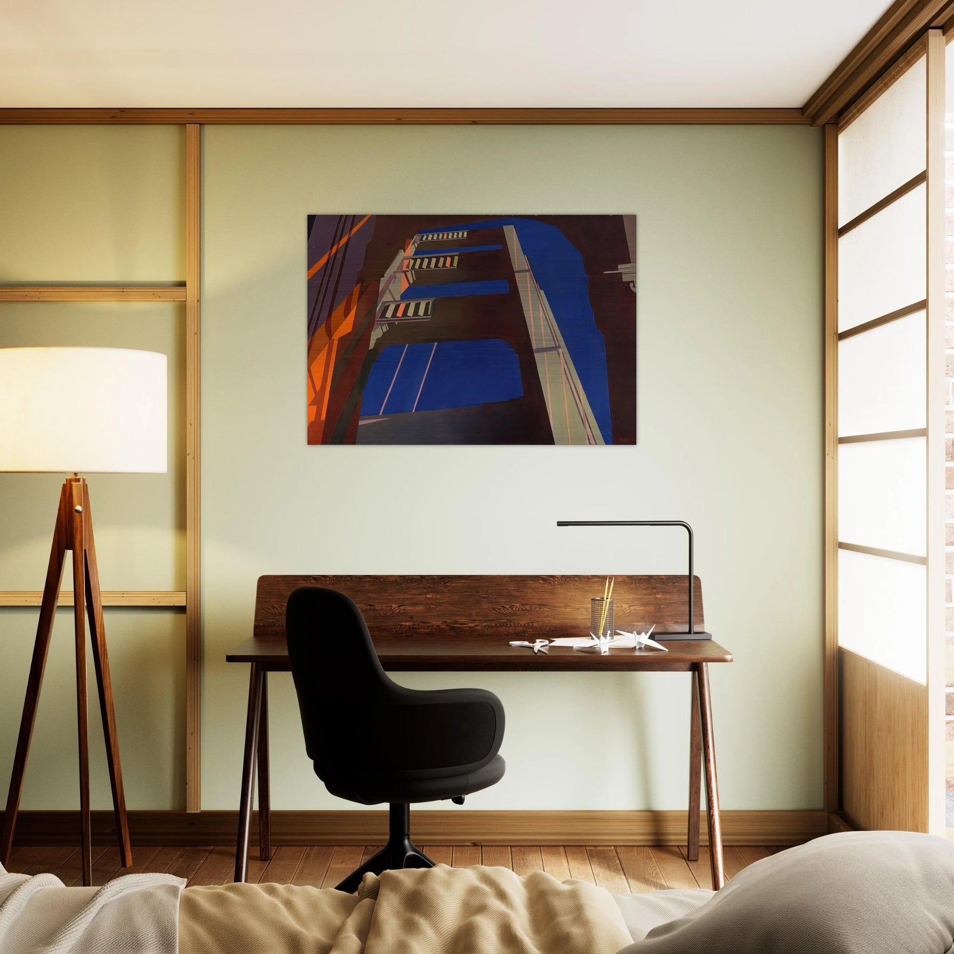 Golden Gate - 1955 - Charles Sheeler Brushed Aluminum Print - 70x100 cm / 28x40 inches | Charles Sheeler Aluminum Print | Charles Sheeler Prints