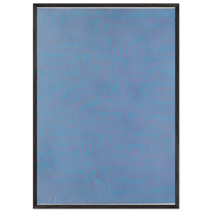 Azzurro turchese - 1964 - Carla Accardi 70x100 cm / 28x40 inches Framed Art Print – Black Wooden Frame