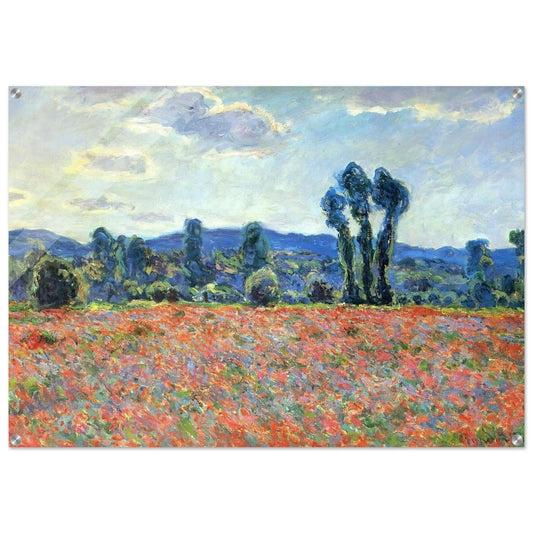 Poppy Field in Giverny - claude monet Acrylic Print - 70x100 cm / 28x40″ inches