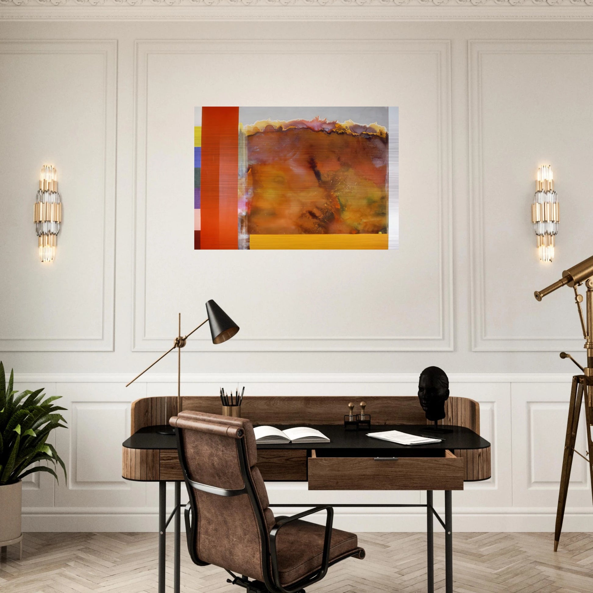 For The Ages - 1985 - Ronnie Landfield Brushed Aluminum Print - 70x100 cm / 28x40 inches | Ronnie Landfield Aluminum Print | Ronnie Landfield Prints