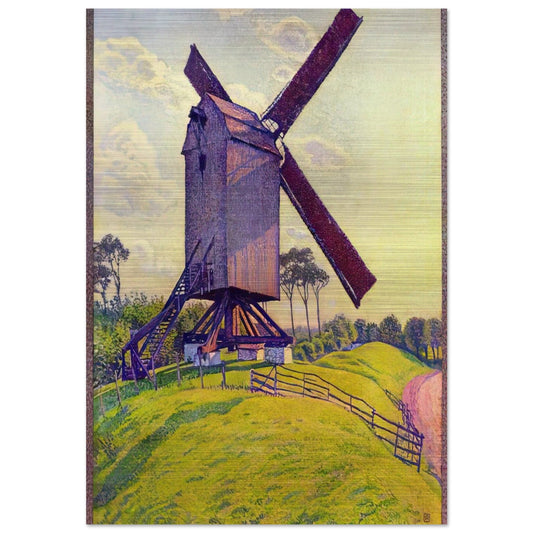 THE MILL AT KELF 1894 - Theo van Rysselberghe Brushed Aluminum Print - 70x100 cm / 28x40 inches | Theo van Rysselberghe Aluminum Print | Theo van Rysselberghe Prints
