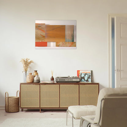 With Orange - Sam Gilliam Brushed Aluminum Print - 70x100 cm / 28x40 inches | Sam Gilliam Aluminum Print | Sam Gilliam Prints