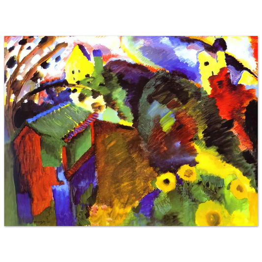 Wassily Kandinsky - MURNAU GARDEN 1910  75x100 cm / 30x40inches Fine Art Poster