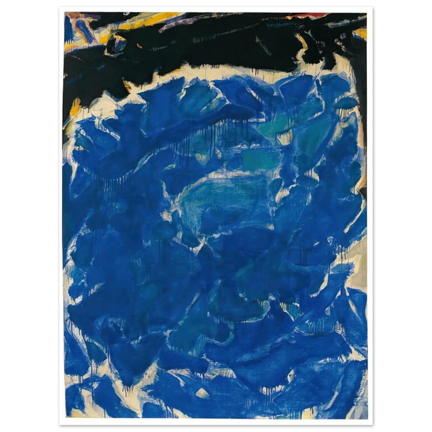 Sam Francis - Deep Blue and Black  75x100 cm / 30x40inches Fine Art Poster