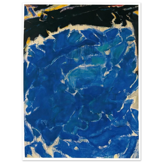 Sam Francis - Deep Blue and Black  75x100 cm / 30x40inches Fine Art Poster