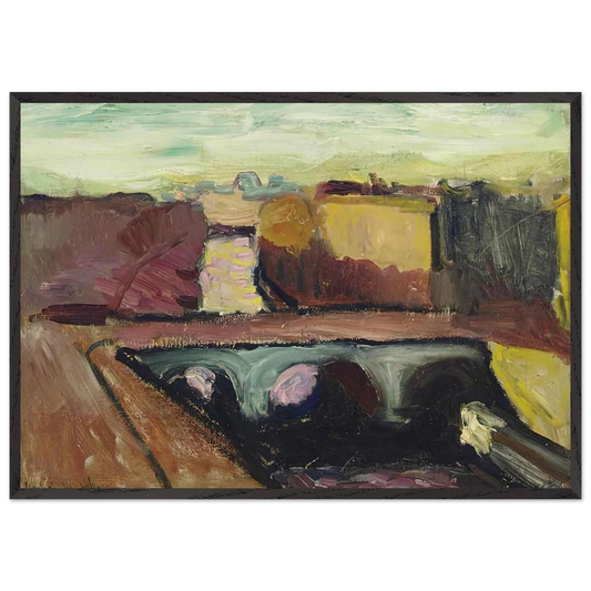 VUE DE LA SEINE LE PONT SAINT MICHEL 1904 - Henri Matisse 70x100 cm / 28x40 inches Framed Art Print – Black Wooden Frame