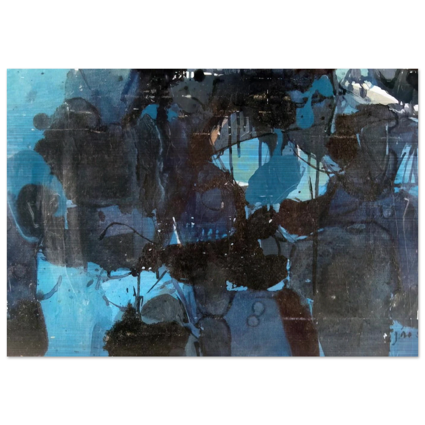 Untitled - 1950 - Jiro Yoshihara Brushed Aluminum Print - 70x100 cm / 28x40 inches | Jiro Yoshihara Aluminum Print | Jiro Yoshihara Prints