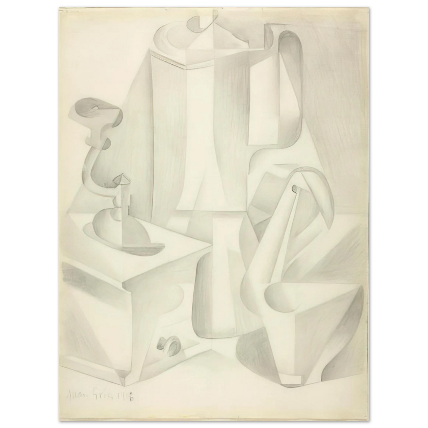 Juan Gris - STILL LIFE WITH COFFEE MILL 1916  75x100 cm / 30x40inches Fine Art Poster