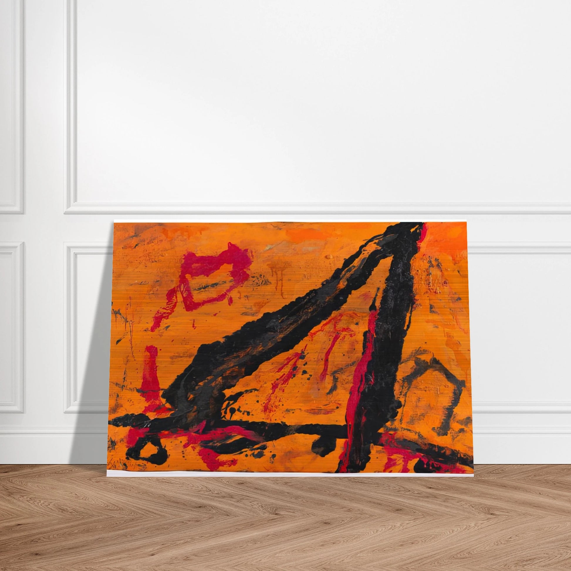 Timra - 1989 - Emil Schumacher Brushed Aluminum Print - 70x100 cm / 28x40 inches | Emil Schumacher Aluminum Print | Emil Schumacher Prints