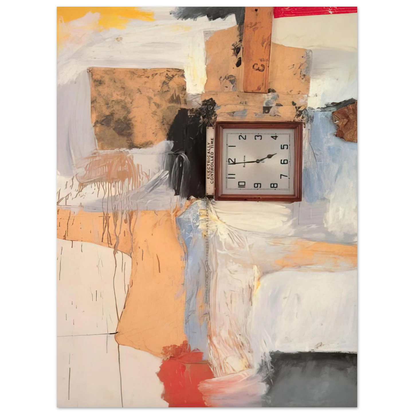 Robert Rauschenberg - THIRD TIME PAINTING 1961  75x100 cm / 30x40inches Fine Art Poster