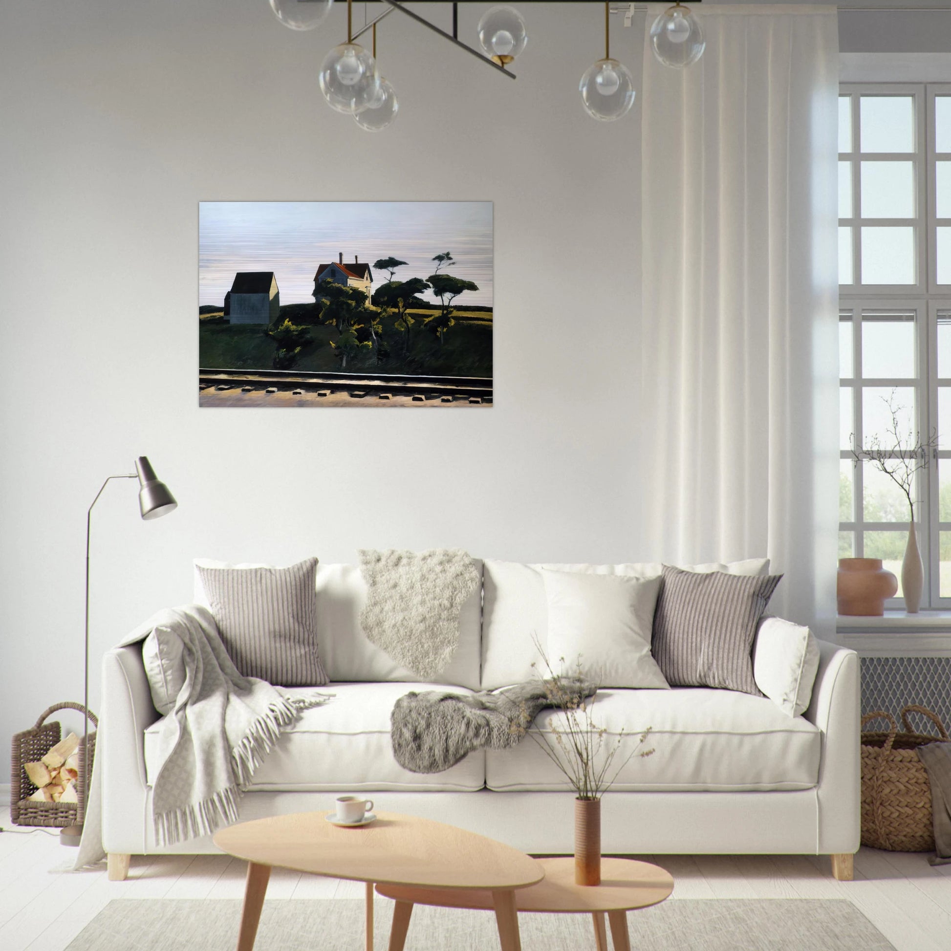 New York, New Haven and Hartford - Edward Hopper Brushed Aluminum Print - 70x100 cm / 28x40 inches | Edward Hopper Aluminum Print | Edward Hopper Prints