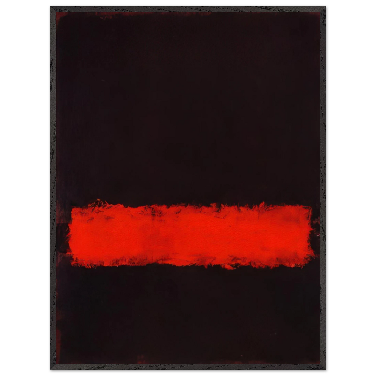Mark Rothko - Black, Red and Black - 1968 Wall Art - 60x80 cm / 24x32 inches - Premium Wooden Framed Poster With Fine Art Paper-canvas - White frame