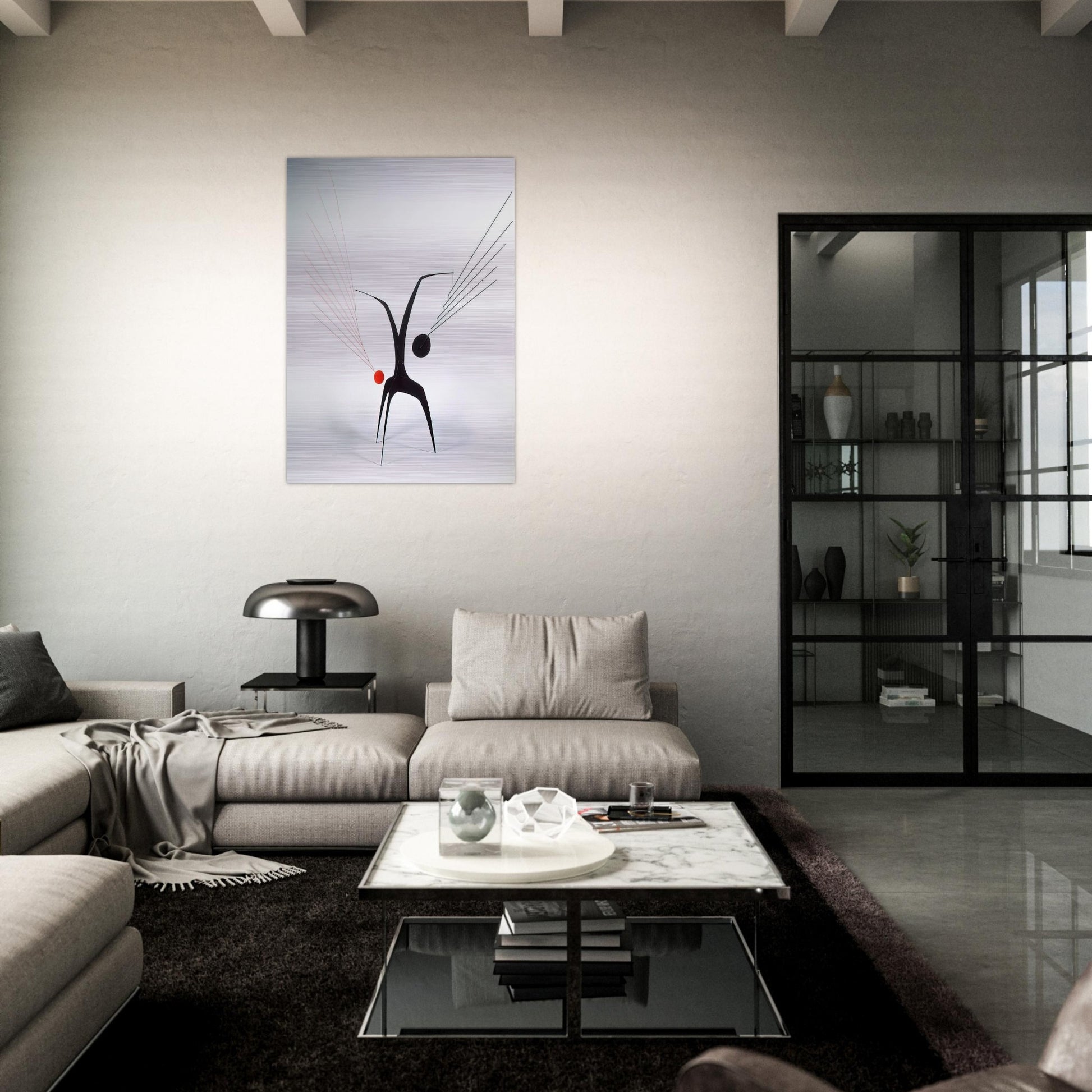 UN EFFET DU JAPONAIS 1941 - Alexander Calder Brushed Aluminum Print - 70x100 cm / 28x40 inches | Alexander Calder Aluminum Print | Alexander Calder Prints