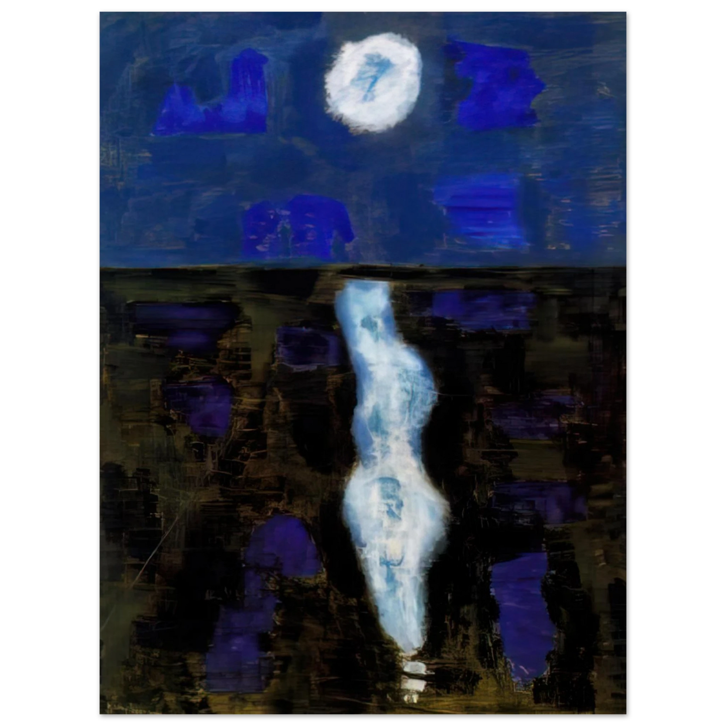 Milton Avery - White Moon - 1957  75x100 cm / 30x40inches Fine Art Poster