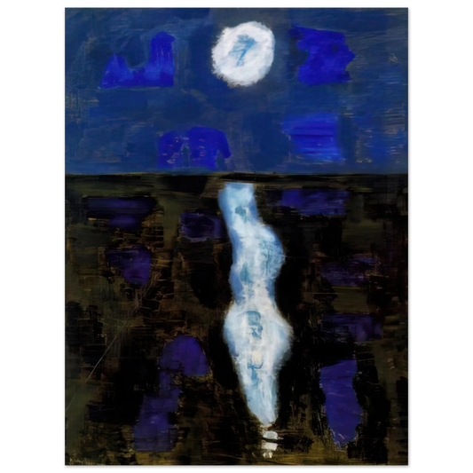 Milton Avery - White Moon - 1957  75x100 cm / 30x40inches Fine Art Poster