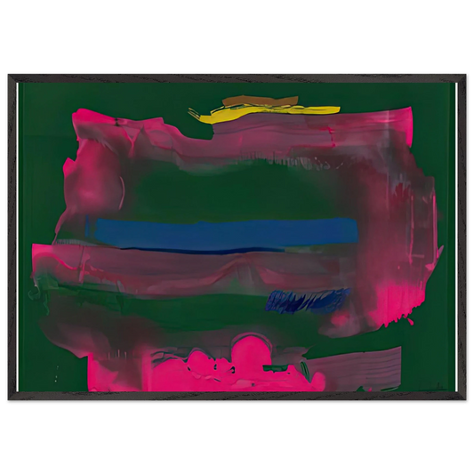Reef 1991- - Helen Frankenthaler 70x100 cm / 28x40 inches Framed Art Print – Black Wooden Frame