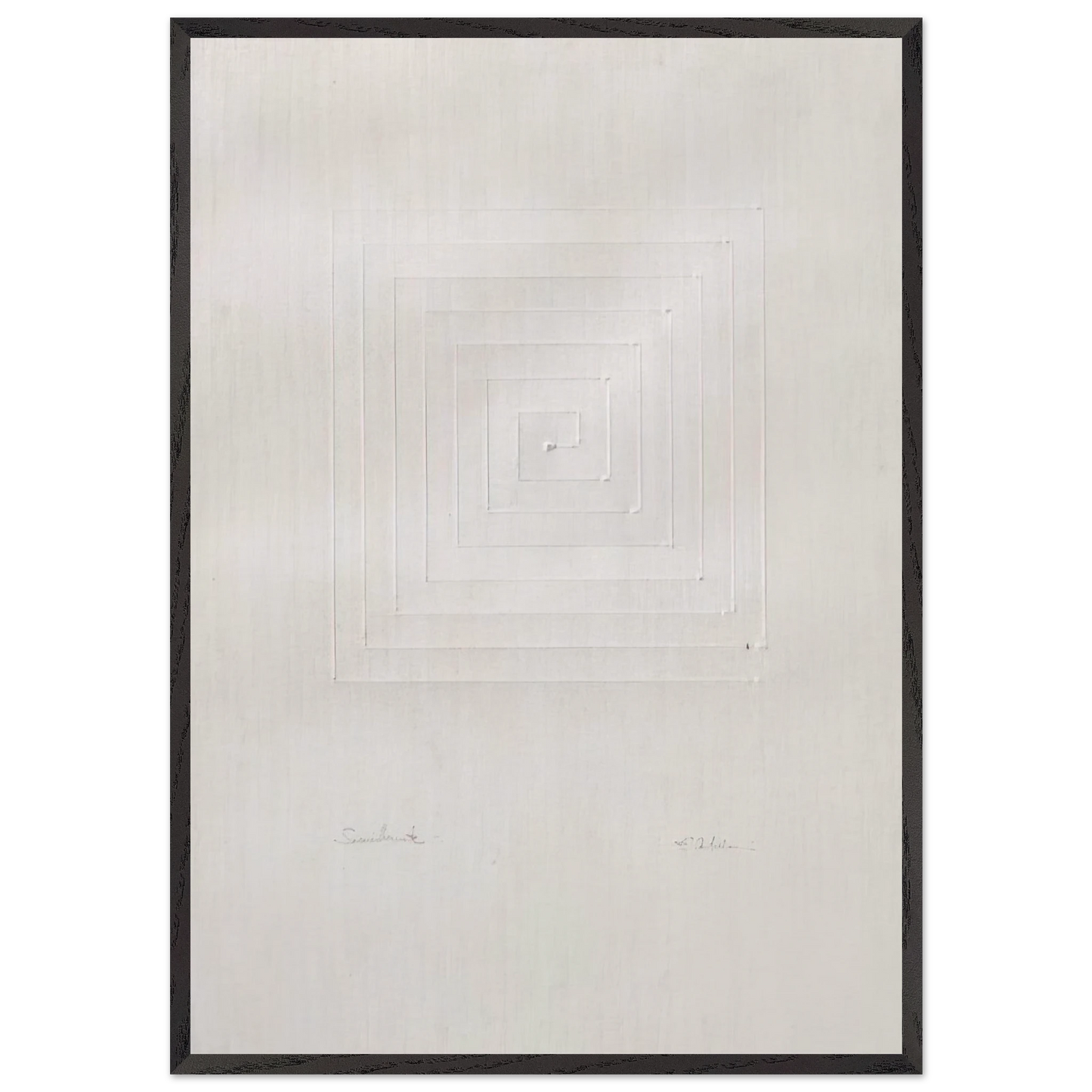 Similmente - Spatialism - Enrico Castellani 70x100 cm / 28x40 inches Framed Art Print – Black Wooden Frame