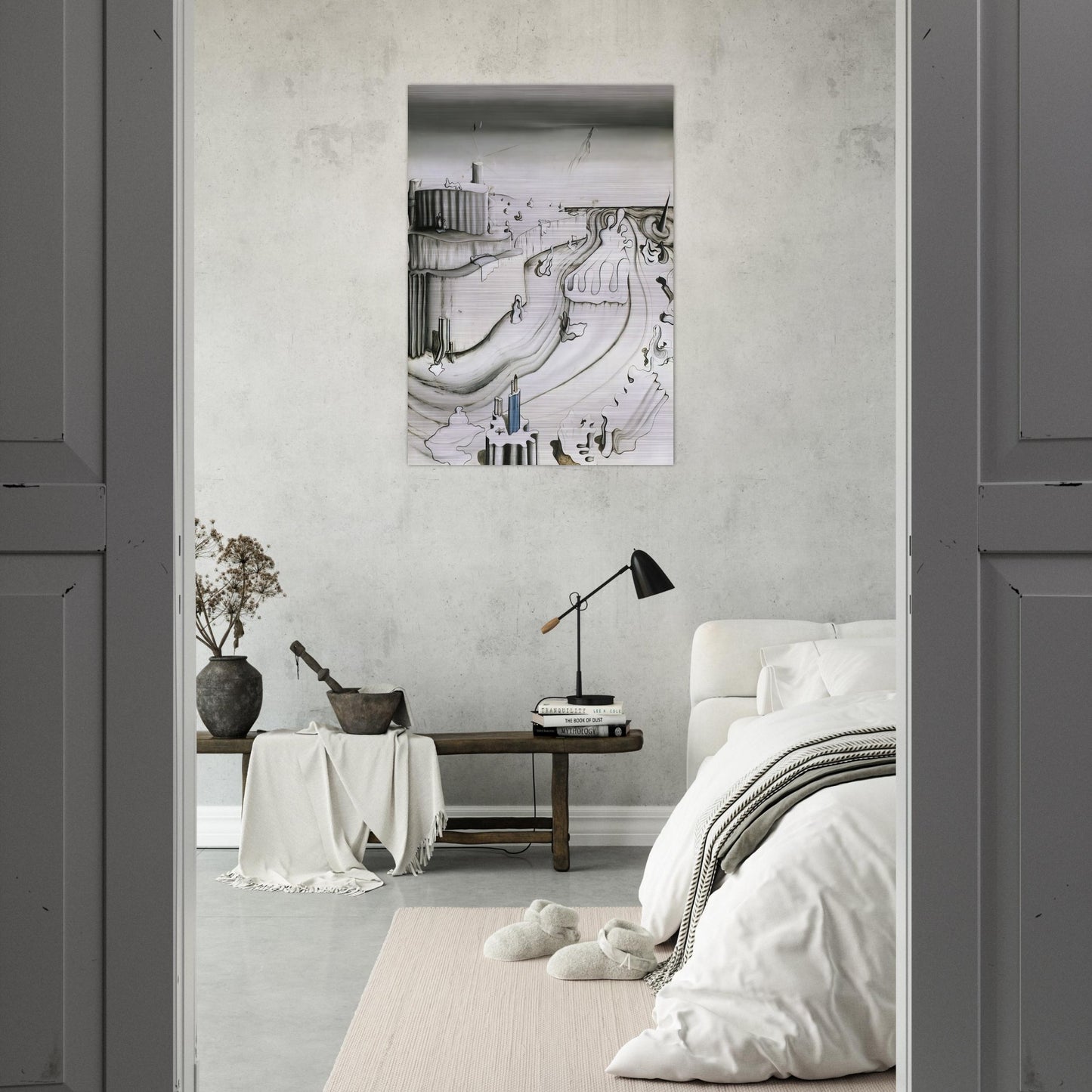 Promontory Palace - Yves Tanguy Brushed Aluminum Print - 70x100 cm / 28x40 inches | Yves Tanguy Aluminum Print | Yves Tanguy Prints