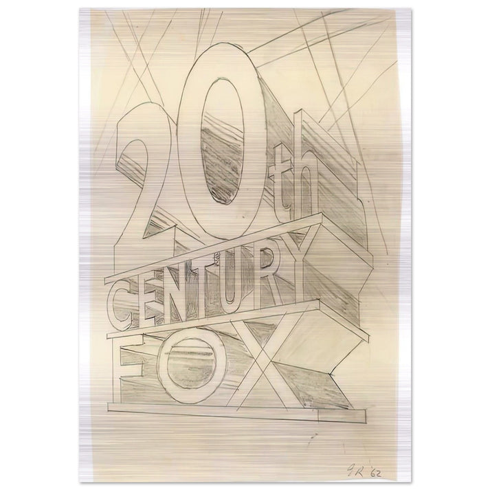 TRADEMARK STUDY 3 1962 - Edward Ruscha Brushed Aluminum Print - 70x100 cm / 28x40 inches | Edward Ruscha Aluminum Print | Edward Ruscha Prints