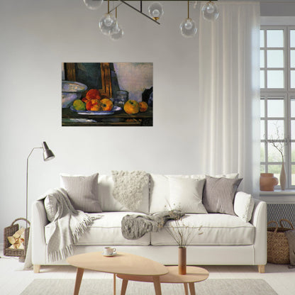 Still life with open drawer - Paul Cézanne Brushed Aluminum Print - 70x100 cm / 28x40 inches | Paul Cézanne Aluminum Print | Paul Cézanne Prints