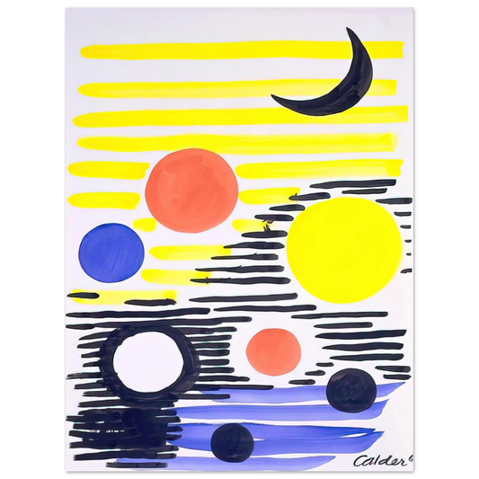 Alexander Calder - 7 CIRCLES ABSTRACT 1966 Fine Art Poster