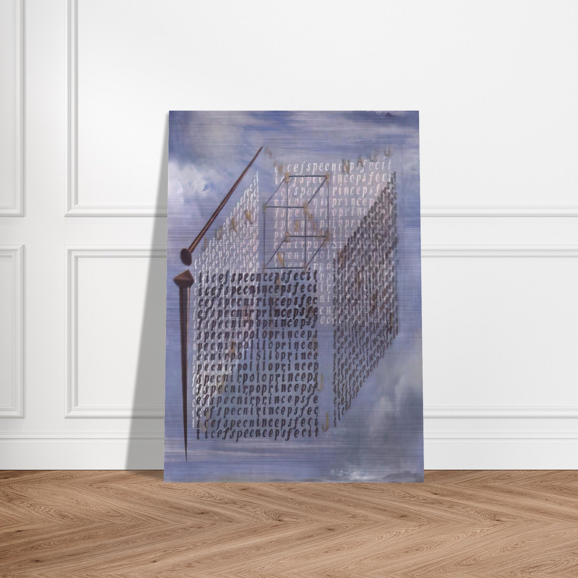 A PROPOS OF THE TREATISE ON CUBIC FORM BY JUAN DE HERRERA - Salvador Dali Brushed Aluminum Print - 70x100 cm / 28x40 inches | Salvador Dali Aluminum Print | Salvador Dali Prints