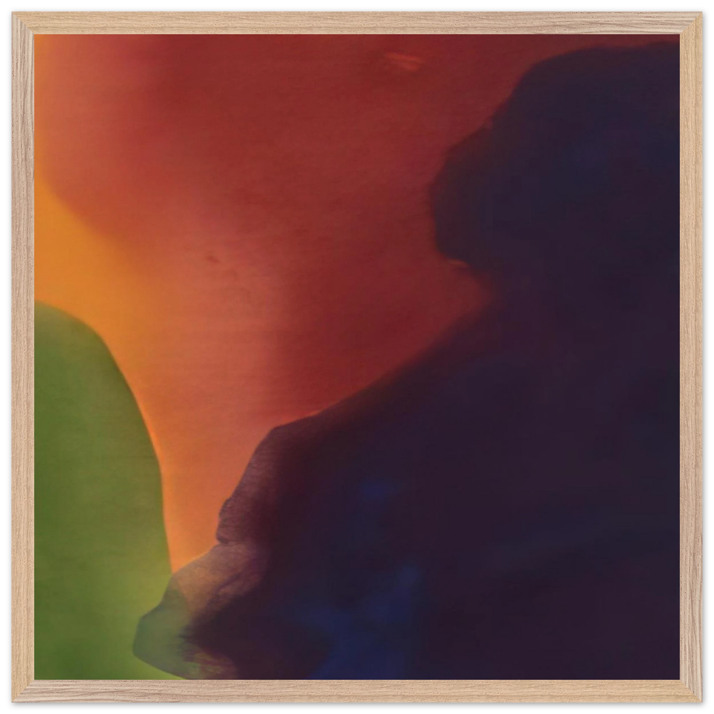 Helen Frankenthaler - Blue Atmosphere III - 1963 Wall art - 30x45 cm / 12x18 inches - Premium Wooden Framed Poster With Fine Art Paper-canvas - Black frame