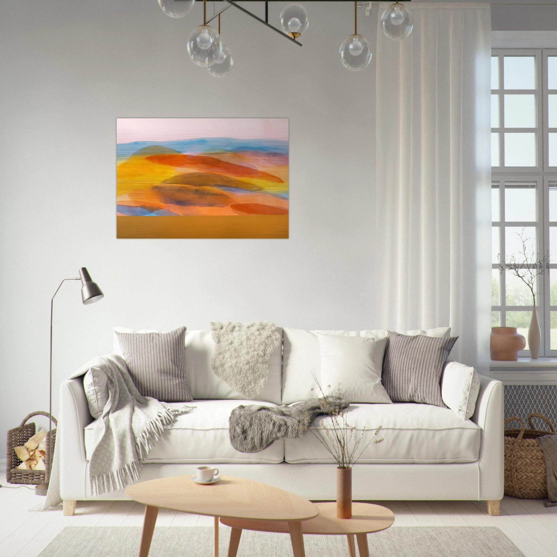 Golden Harvest - 1981 - Ronnie Landfield Brushed Aluminum Print - 70x100 cm / 28x40 inches | Ronnie Landfield Aluminum Print | Ronnie Landfield Prints