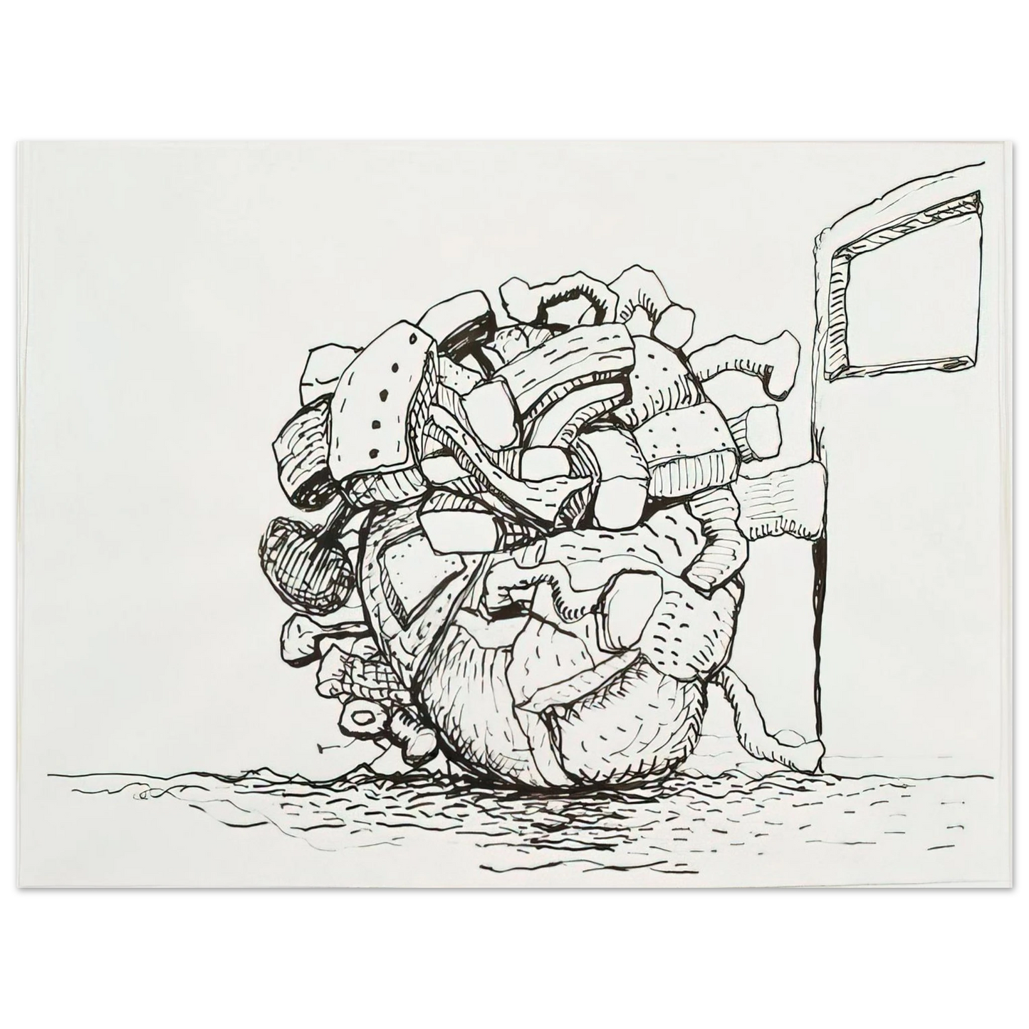 Philip Guston - UNTITLED 1  75x100 cm / 30x40inches Fine Art Poster