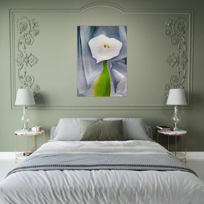 Calla Lily on Grey - Georgia O'Keeffe Brushed Aluminum Print - 70x100 cm / 28x40 inches | Georgia O'Keeffe Aluminum Print | Georgia O'Keeffe Prints