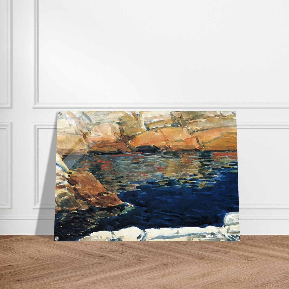 Looking into Beryl Pool - Childe Hassam Acrylic Print - 70x100 cm / 28x40″ inches
