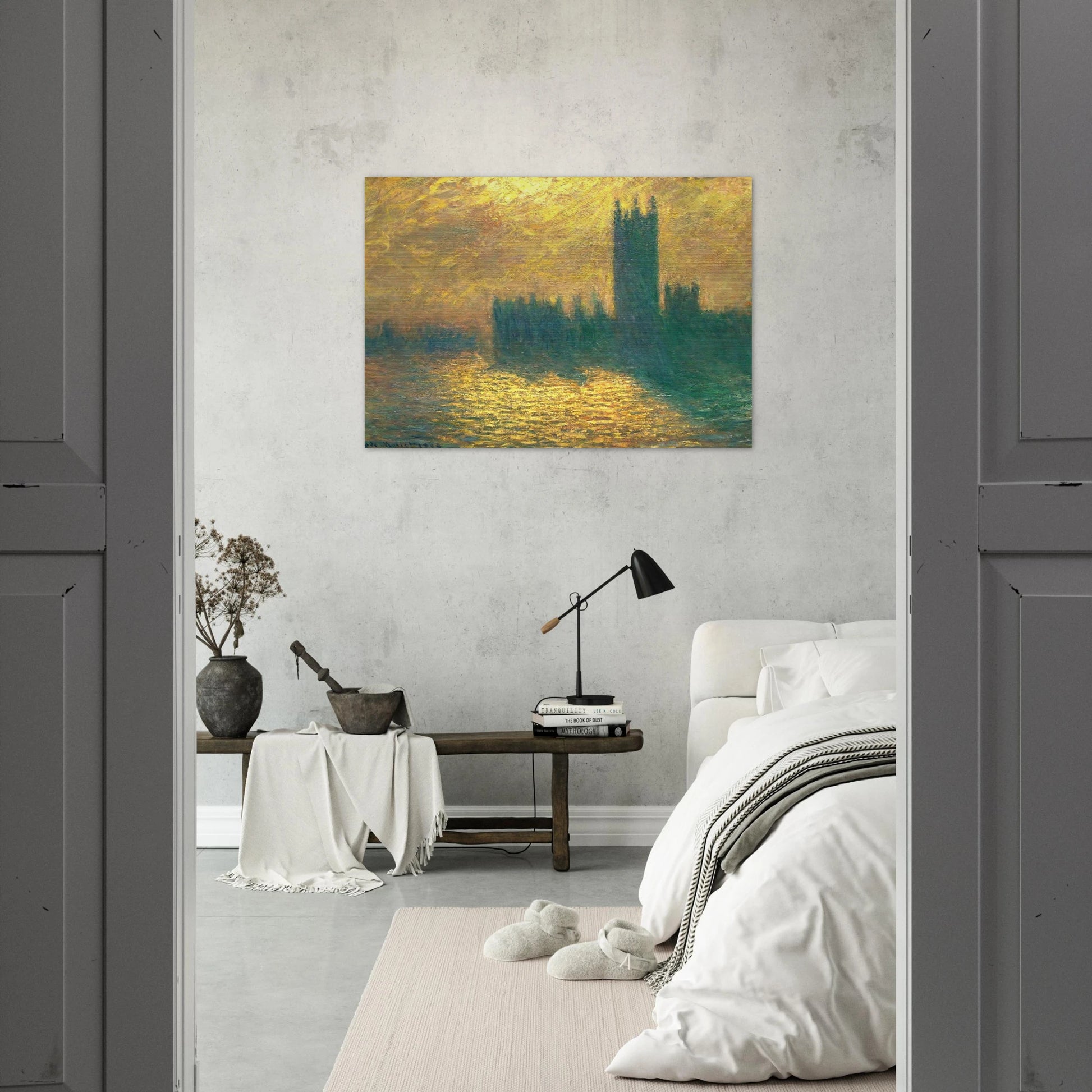 Houses of Parliament - claude monet Brushed Aluminum Print - 70x100 cm / 28x40 inches | claude monet Aluminum Print | claude monet Prints