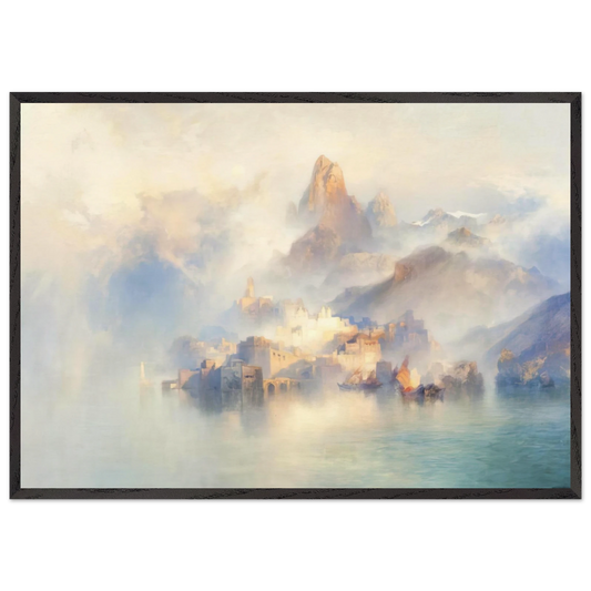 The Dream City - Thomas Moran 70x100 cm / 28x40 inches Framed Art Print – Black Wooden Frame