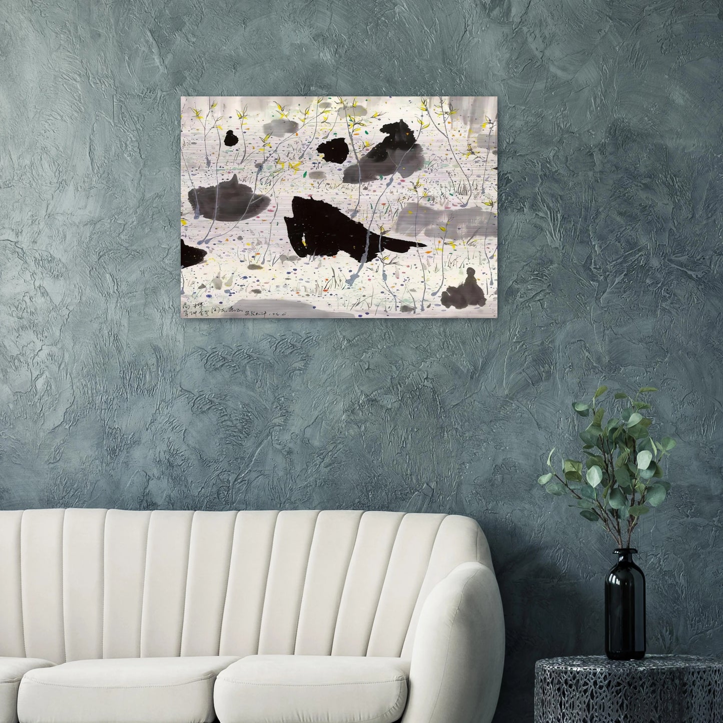 Blossom Out - 1986 - Wu Guanzhong Brushed Aluminum Print - 70x100 cm / 28x40 inches | Wu Guanzhong Aluminum Print | Wu Guanzhong Prints