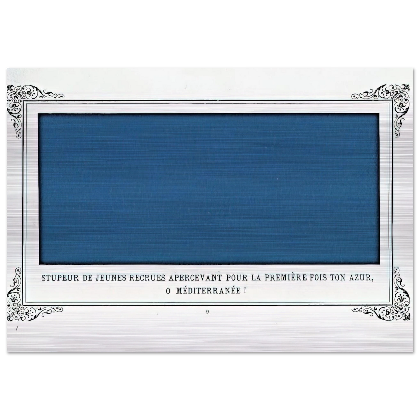 The Awe of Navy Recruits Seeing for the First Time Your Blue, O Mediterranean Sea! - Alphonse Allais Brushed Aluminum Print - 70x100 cm / 28x40 inches | Alphonse Allais Aluminum Print | Alphonse Allais Prints