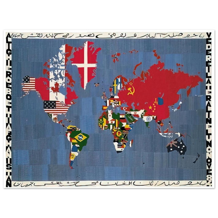 Alighiero Boetti - MAPPA 1978  75x100 cm / 30x40inches Fine Art Poster