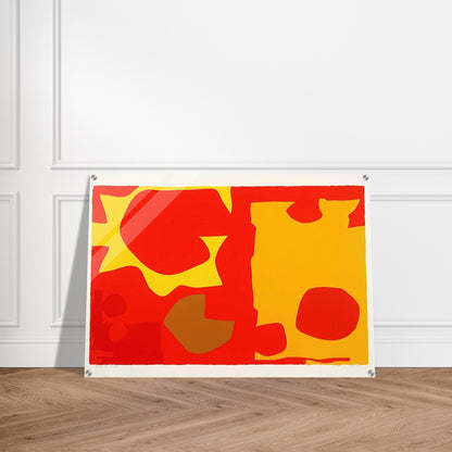 Six in Light Orange with Red in Yellow - 1970 - Patrick Heron Acrylic Print - 70x100 cm / 28x40″ inches