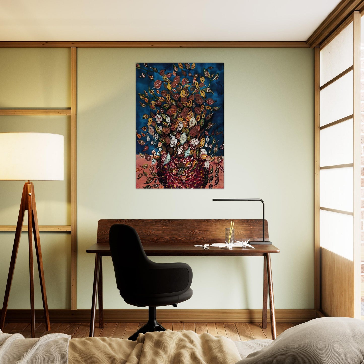Le Bouquet de Feuilles - Naïve Art Primitivism - Seraphine Louis Brushed Aluminum Print - 70x100 cm / 28x40 inches | Seraphine Louis Aluminum Print | Seraphine Louis Prints