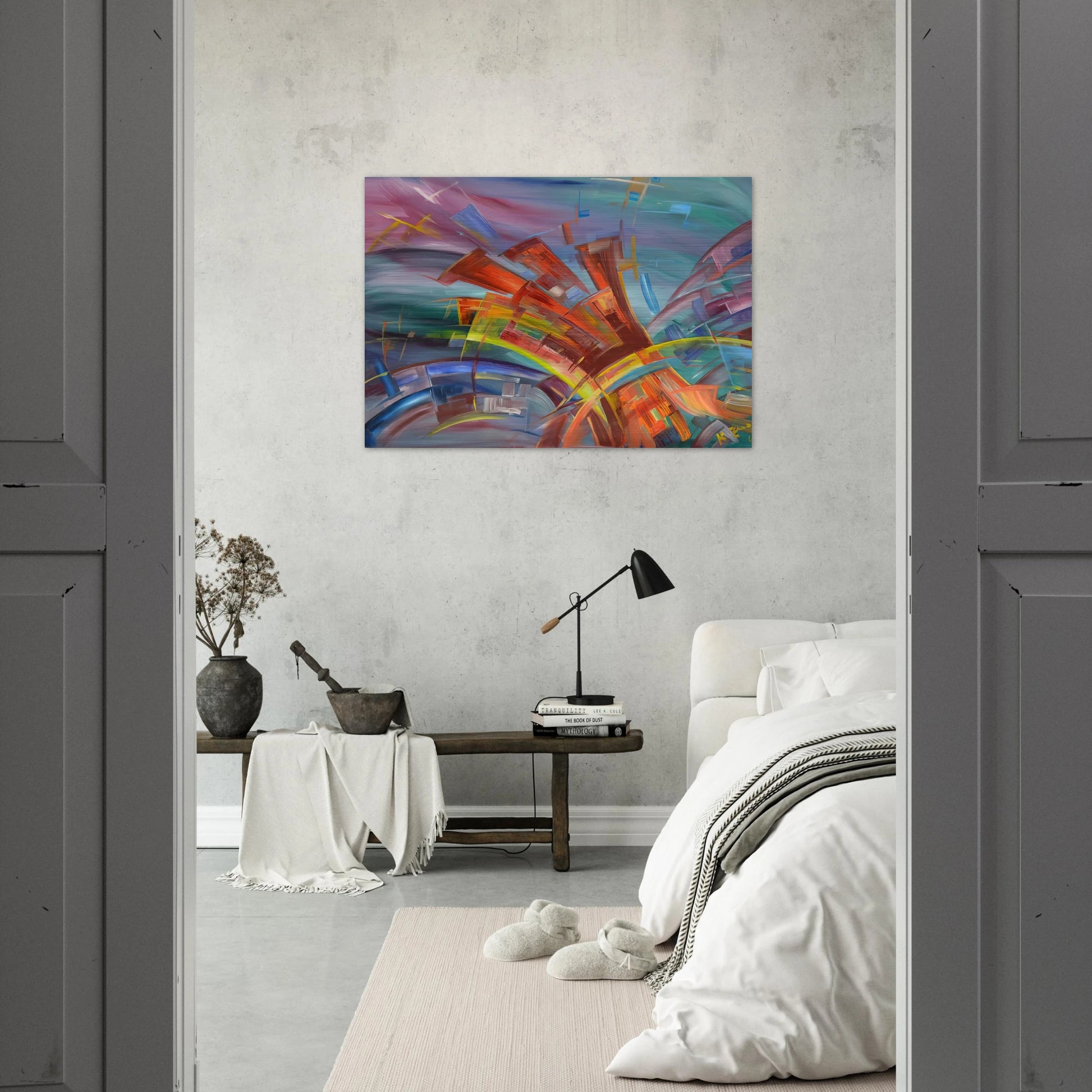Explosion and Dynamics - Konrad Zuse Brushed Aluminum Print - 70x100 cm / 28x40 inches | Konrad Zuse Aluminum Print | Konrad Zuse Prints