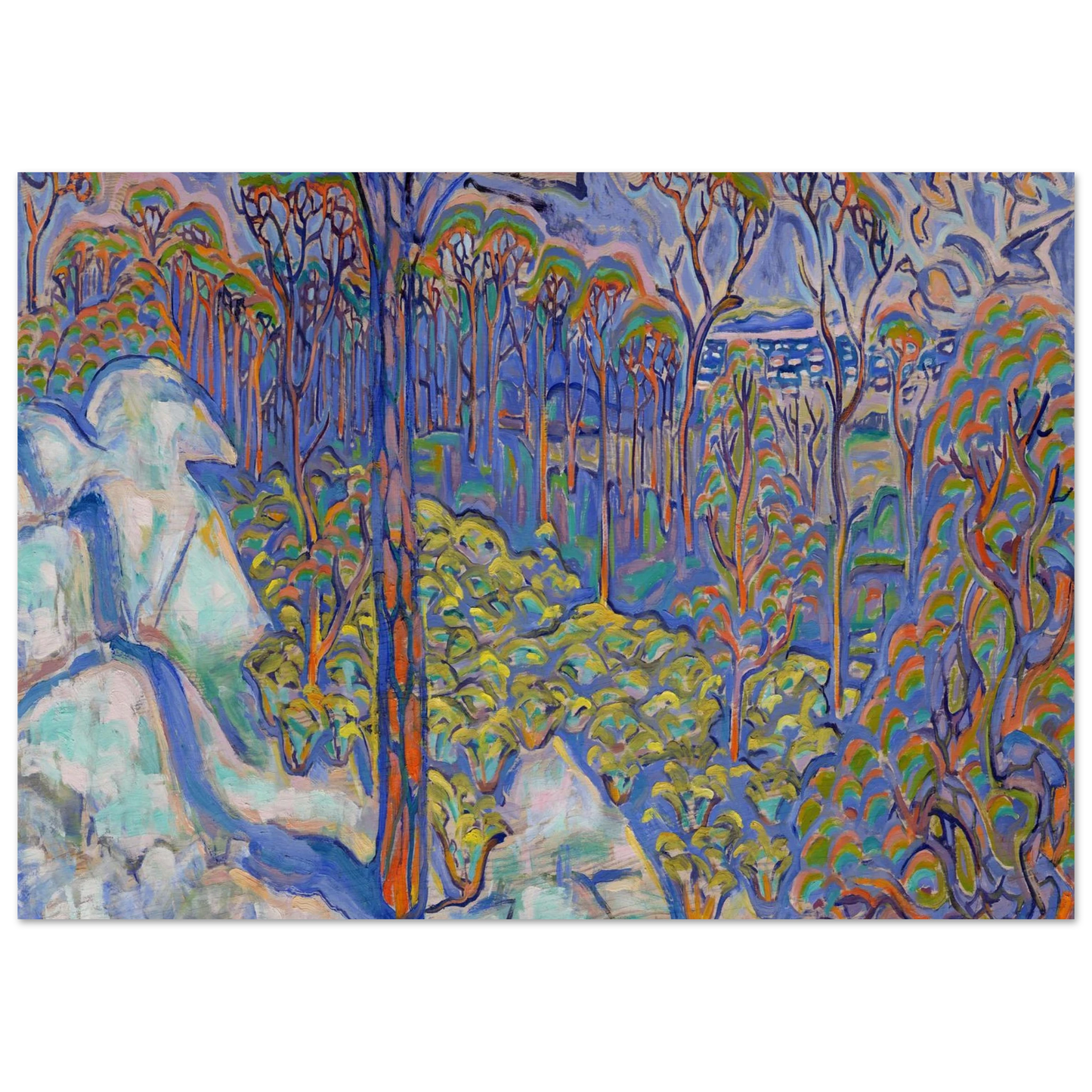 Walter Inglis Anderson - Walter Anderson Wall art - 28x43  cm / XL (11x17 inches) - Premium Wooden Framed Poster With Fine Art Paper-canvas - White frame