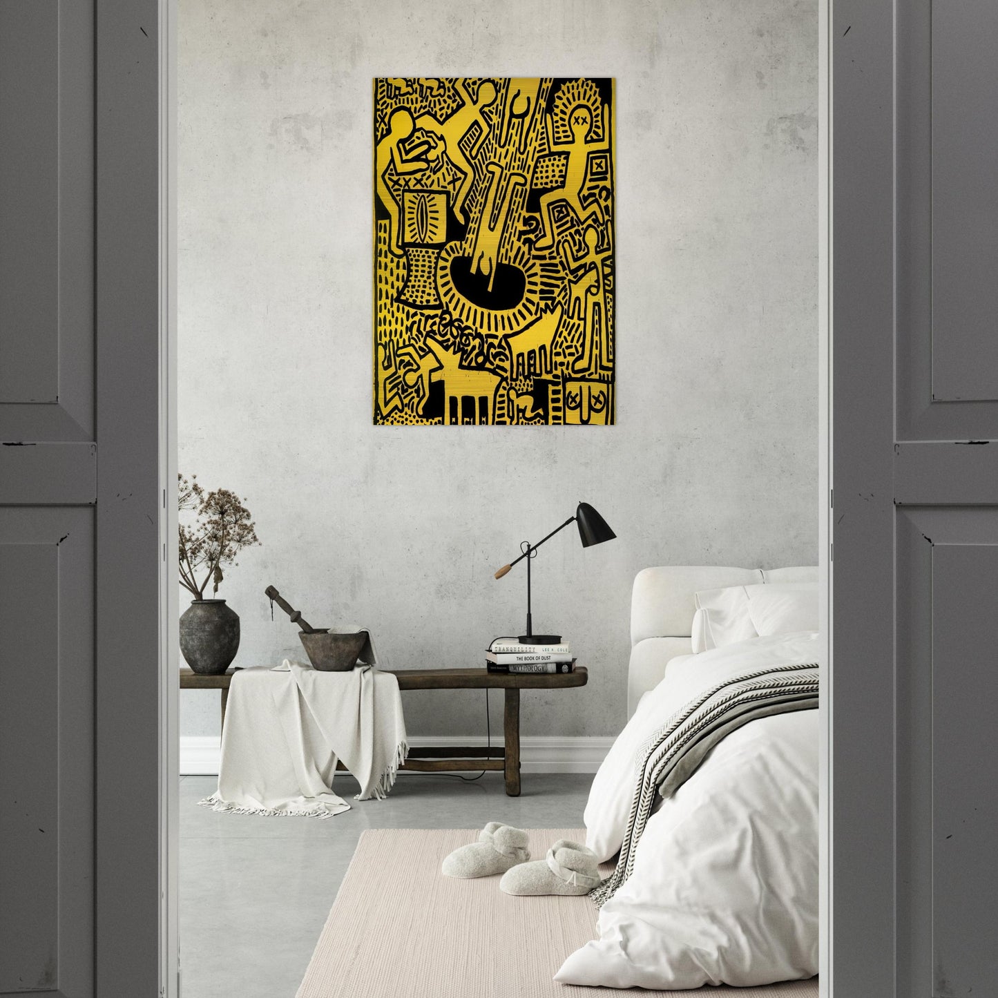 UNTITLED 1981 - Keith Haring Brushed Aluminum Print - 70x100 cm / 28x40 inches | Keith Haring Aluminum Print | Keith Haring Prints