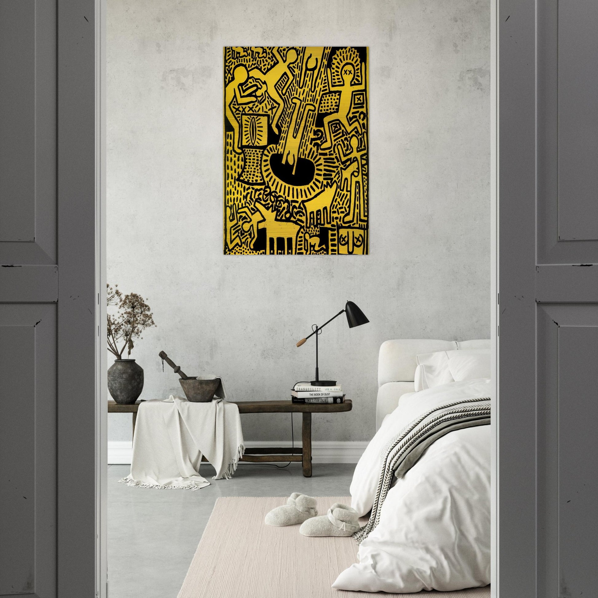 UNTITLED 1981 - Keith Haring Brushed Aluminum Print - 70x100 cm / 28x40 inches | Keith Haring Aluminum Print | Keith Haring Prints