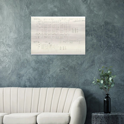 Cheap Imitation - 1971 - John Cage Brushed Aluminum Print - 70x100 cm / 28x40 inches | John Cage Aluminum Print | John Cage Prints