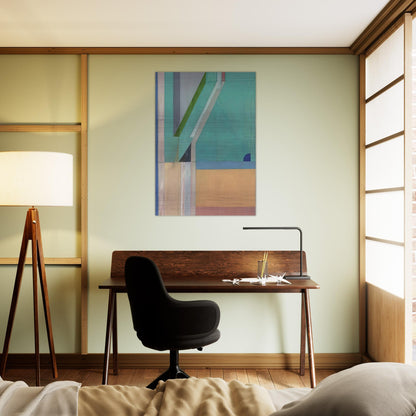 Ocean Park #40 - Richard Diebenkorn Brushed Aluminum Print - 70x100 cm / 28x40 inches | Richard Diebenkorn Aluminum Print | Richard Diebenkorn Prints