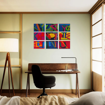 Untitled - Lettrism - Joao Vieira Brushed Aluminum Print - 70x100 cm / 28x40 inches | Joao Vieira Aluminum Print | Joao Vieira Prints