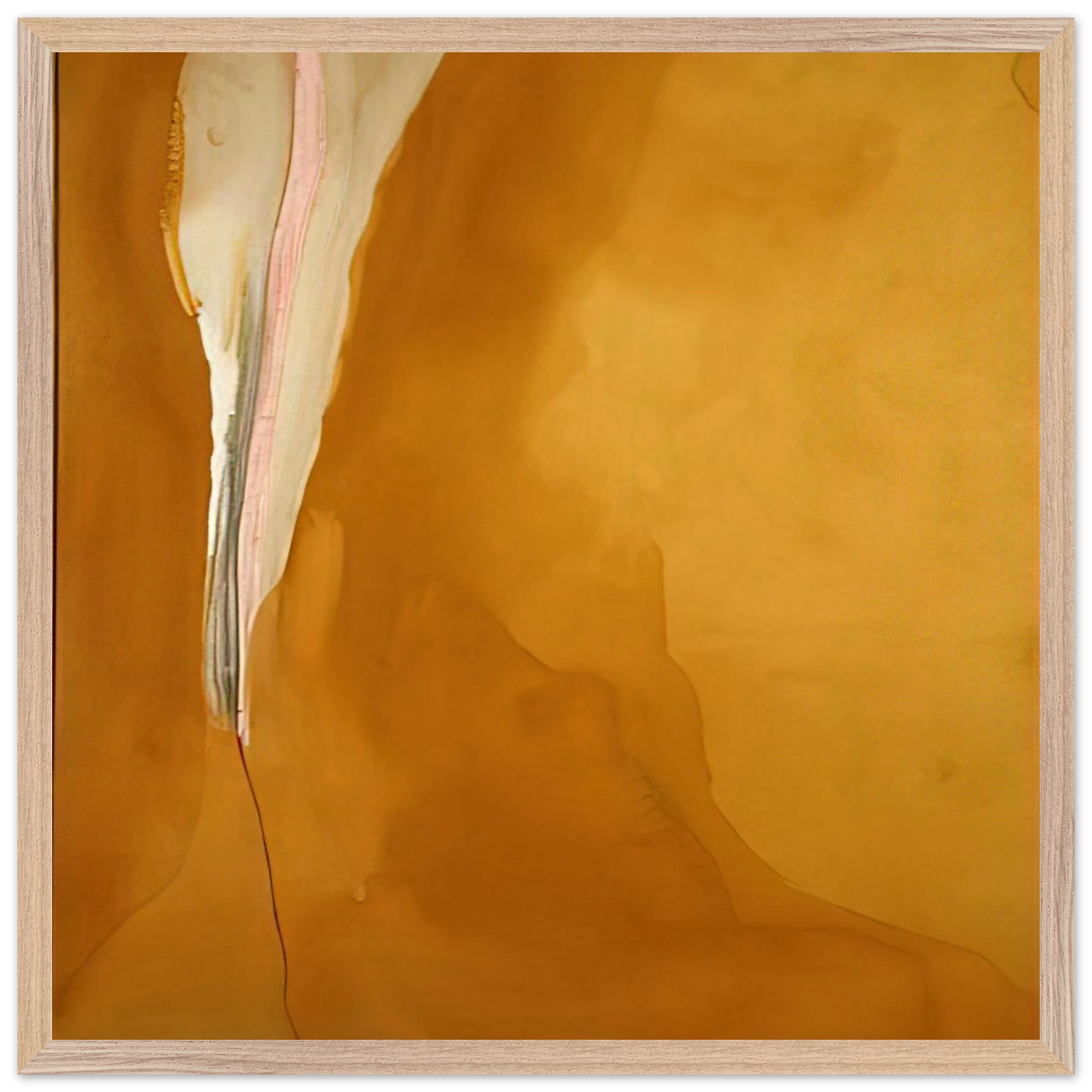 Helen Frankenthaler - Coral Wedge - 1972 Wall art - 40x40 cm / 16x16 inches - Fine Art Poster-canvas - -