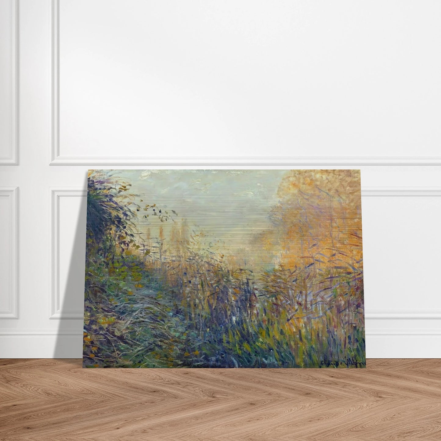 Study Rushes at Argenteuil - claude monet Brushed Aluminum Print - 70x100 cm / 28x40 inches | claude monet Aluminum Print | claude monet Prints