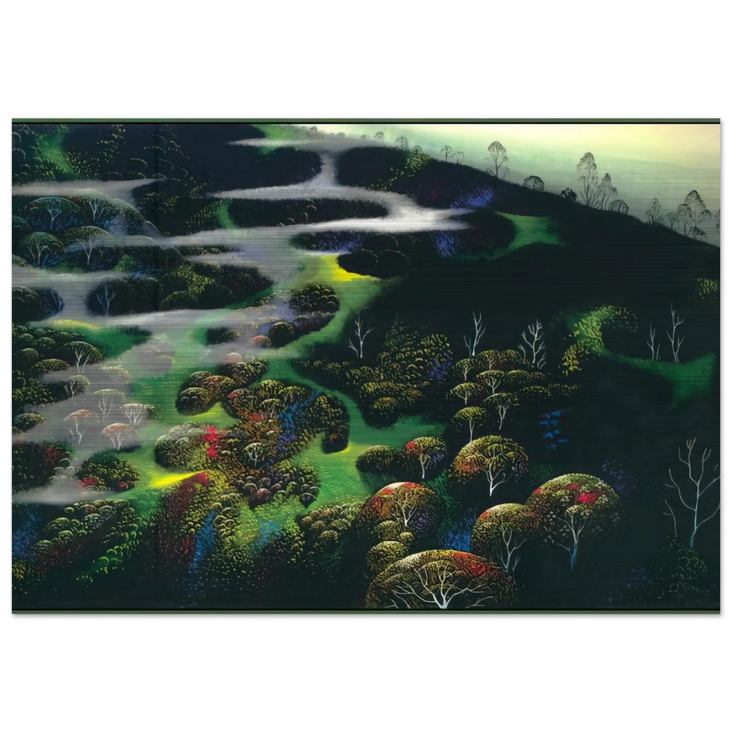 Spot of Magic - Eyvind Earle Brushed Aluminum Print - 70x100 cm / 28x40 inches | Eyvind Earle Aluminum Print | Eyvind Earle Prints