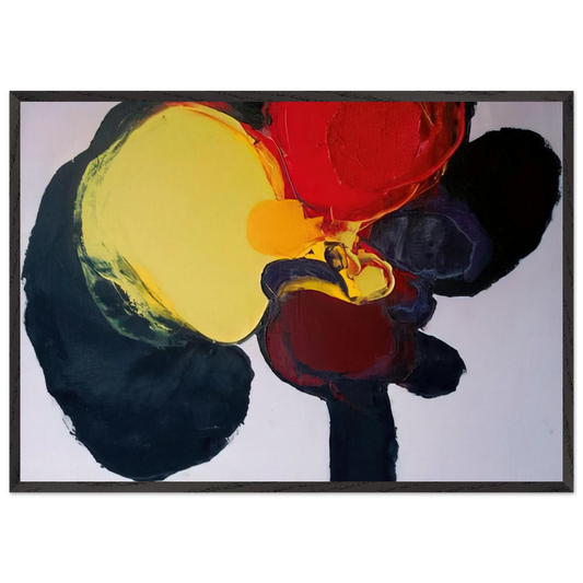COMPOSITION 1965 - Luis Feito 70x100 cm / 28x40 inches Framed Art Print – Black Wooden Frame